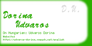 dorina udvaros business card